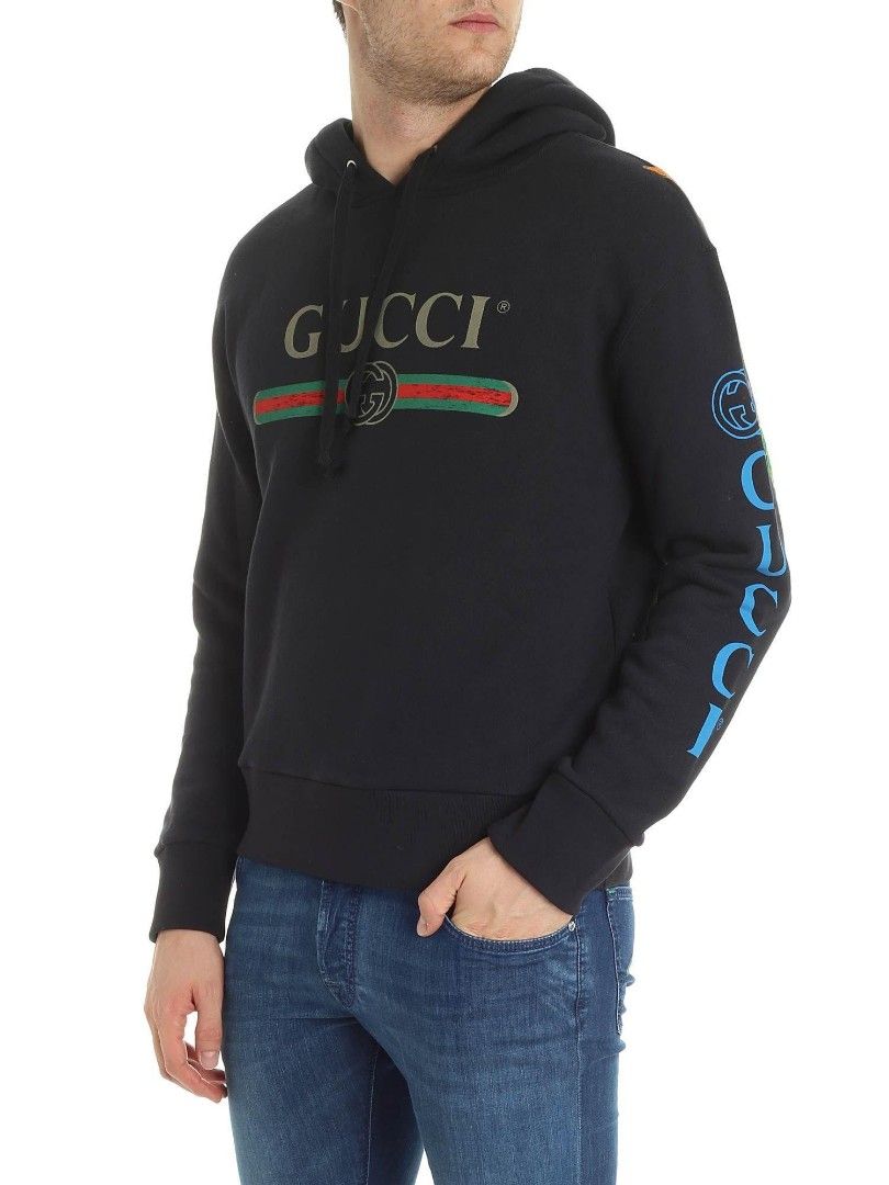 Gucci Embroided dragon Hoodie XS Men s Fashion Tops Sets