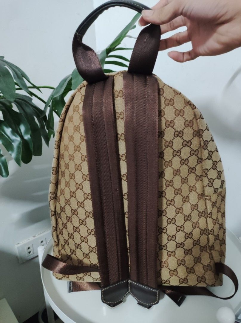 Gucci GG Monogram Web Medium Classic Backpack 