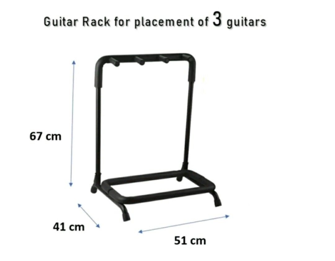 Guitar stand (3 guitars), Hobbies & Toys, Music & Media, Musical