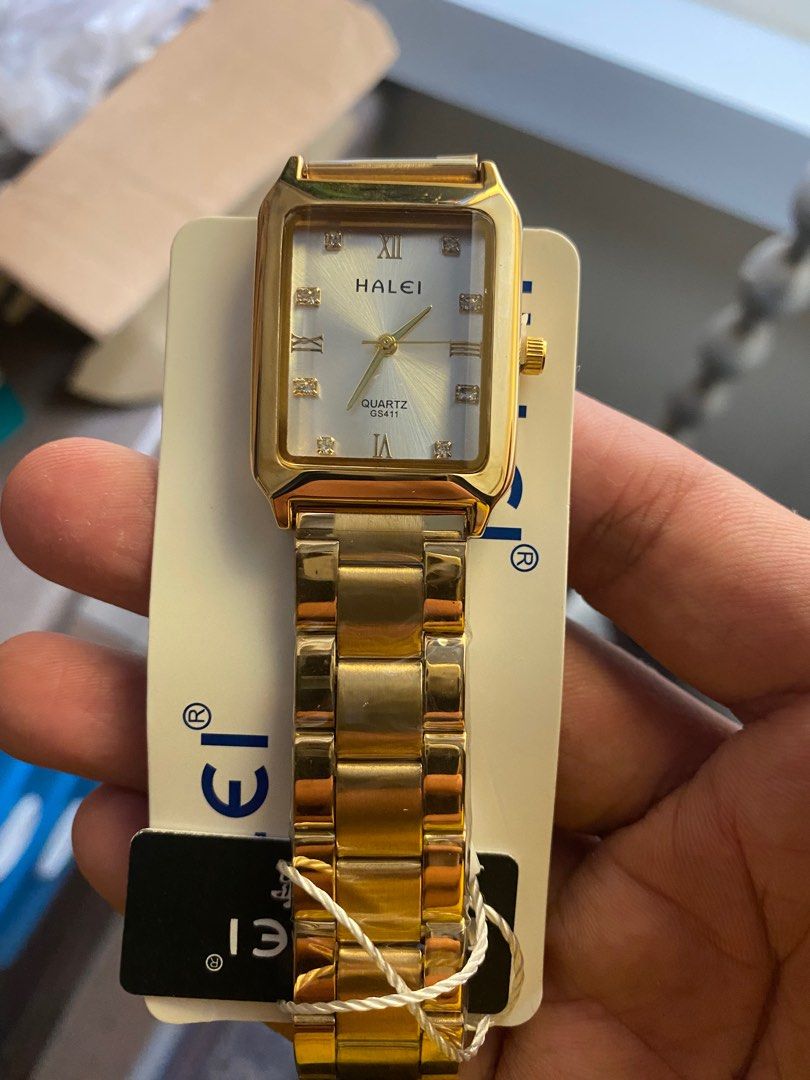 Halei Gold Plated Quartz Watch Women s Fashion Watches