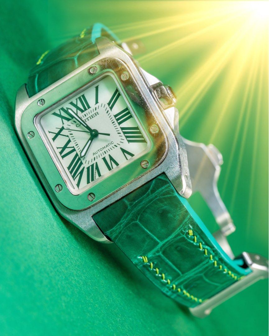 Cartier santos 100 watch store strap