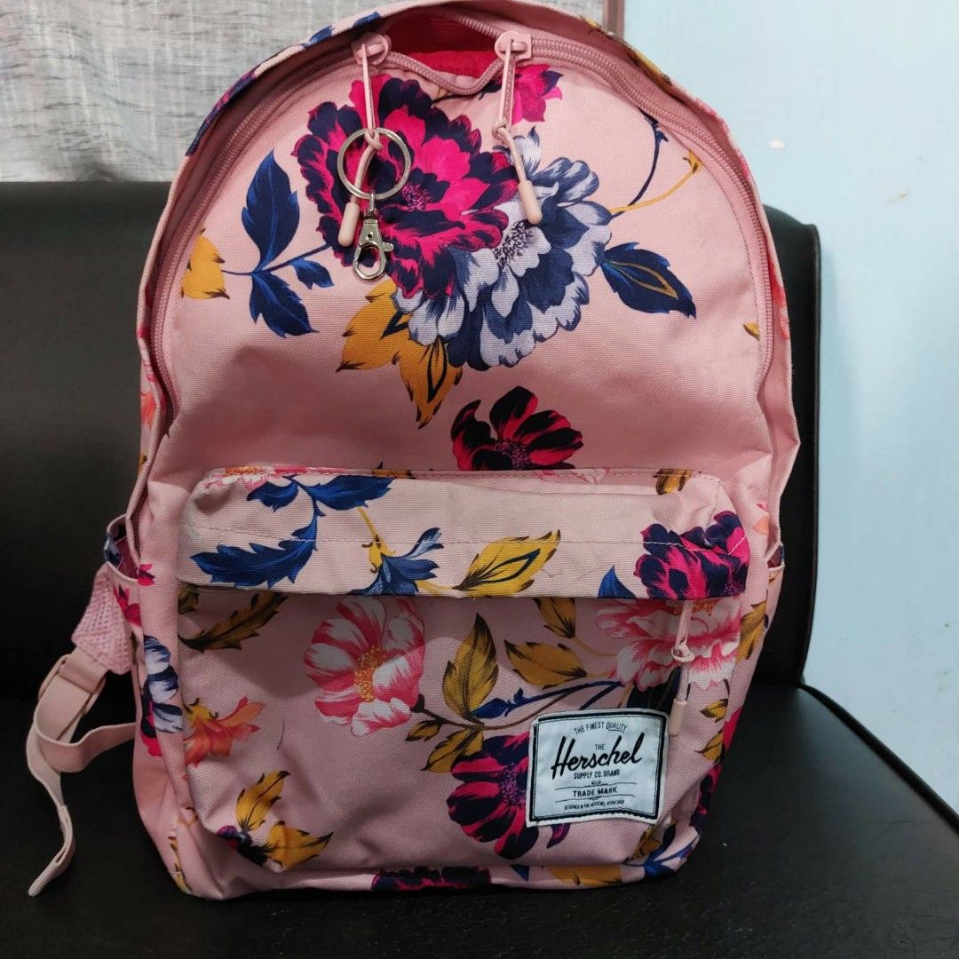 Pink deals floral backpack