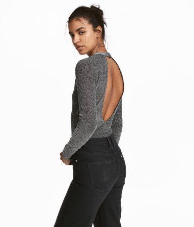 H M glitter bodysuit Women s Fashion Tops Longsleeves on Carousell