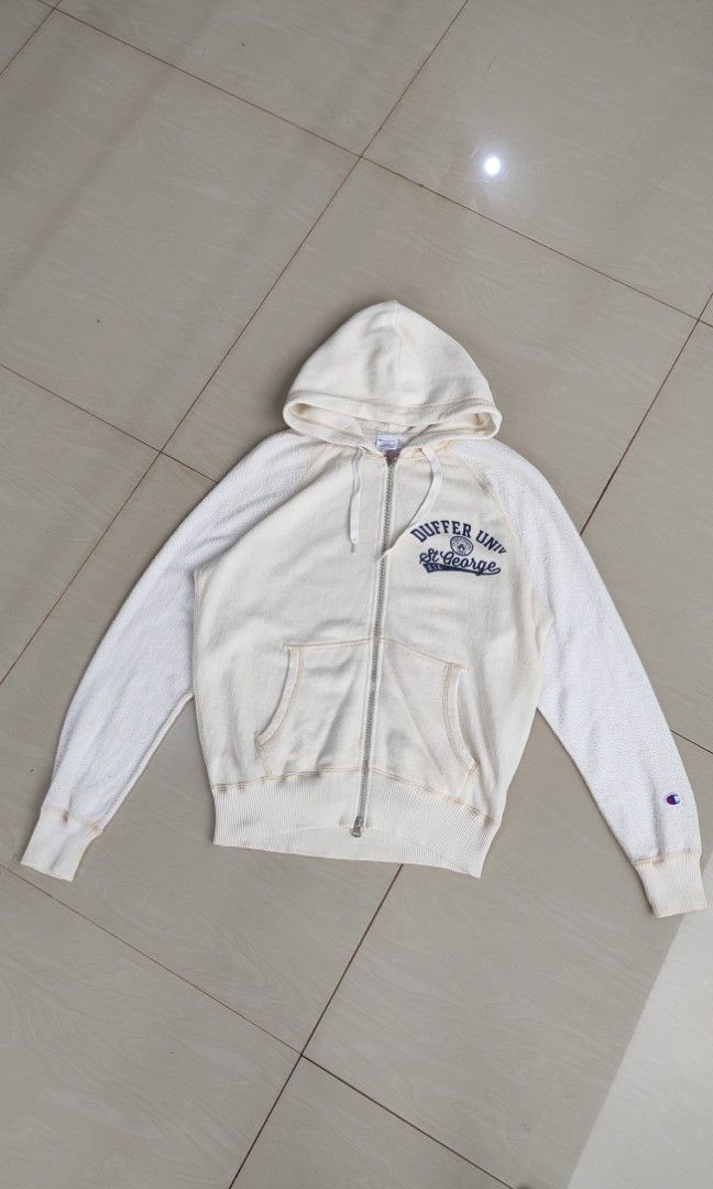 Hoodie Champions x Duffers, Fesyen Pria, Pakaian , Atasan di Carousell
