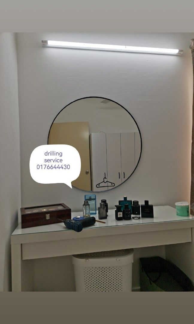 IKEA drilling drill service servis tebuk lubang pasang braket tv hanger