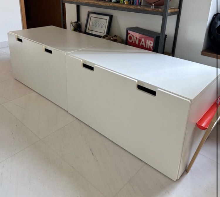 IKEA stuva storage bench box chest white toys sitting, Babies & Kids