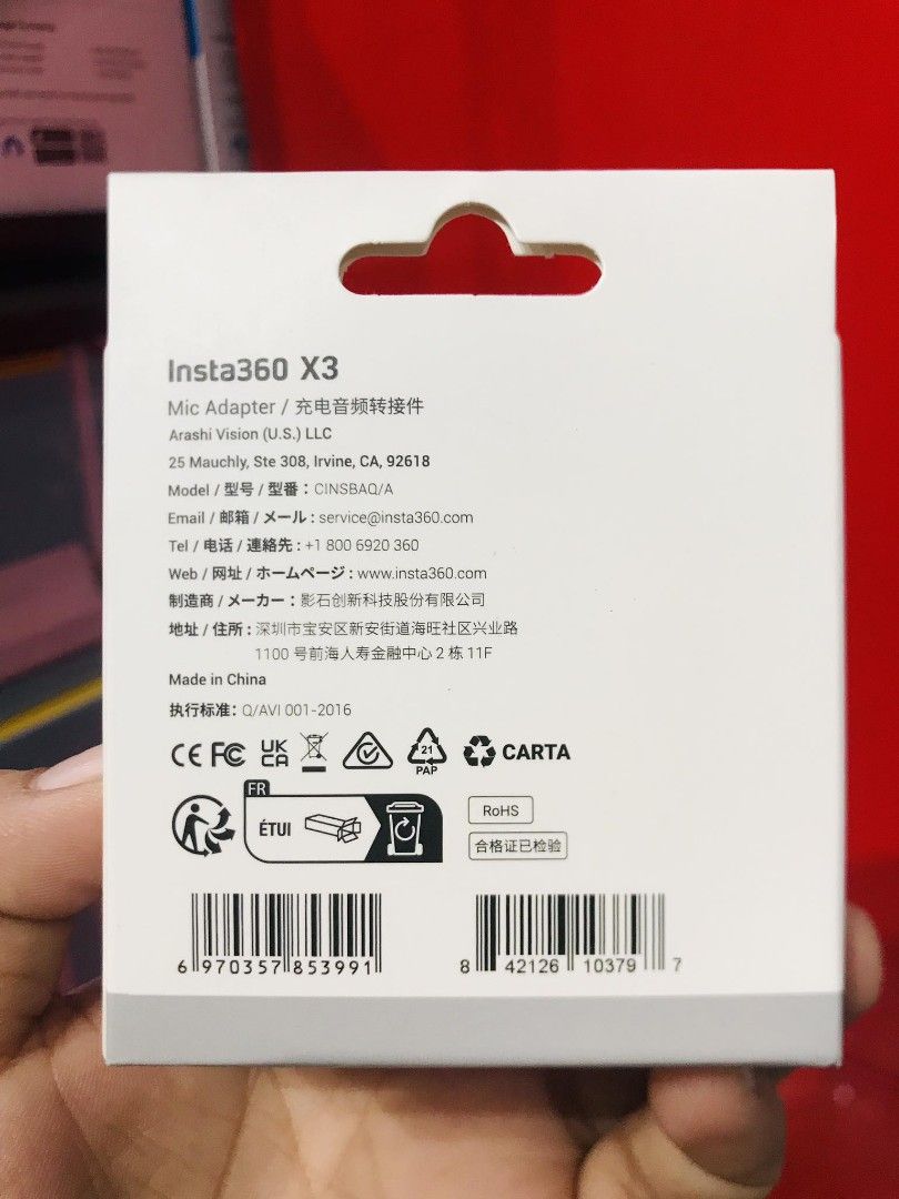 Insta360 Mic Adapter (Category: Camera Bags & Carriers) located in Makati City. Submitted by techubstoreandaccessories (Listing ID 1236128497, Image 3). Description: Insta360 Mic Adapter Onhand ready to ship‼️‼️ ✅BRANDNEW ORIGINAL & SEALED ✅ACTUAL PICTURE POSTED ✅ACCEPT WALK IN/PICK UP CLIENT (Mon-Fri 8am-7pm)( Saturday10am-4pm) 📍Location: Evangelista St. Makati City ✅ACCEPT BULK ORDERS WITH DISCOUNT ✅MODE OF PAYMENT: CASH/GCASH/BDO/BPI (BANK TR