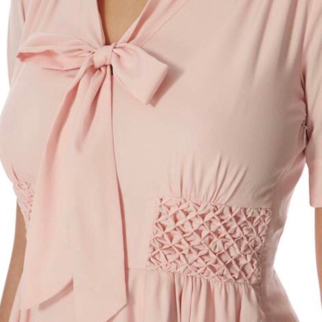 Jack Wills Pink Bousley Tie Front Dress Women s Fashion Dresses