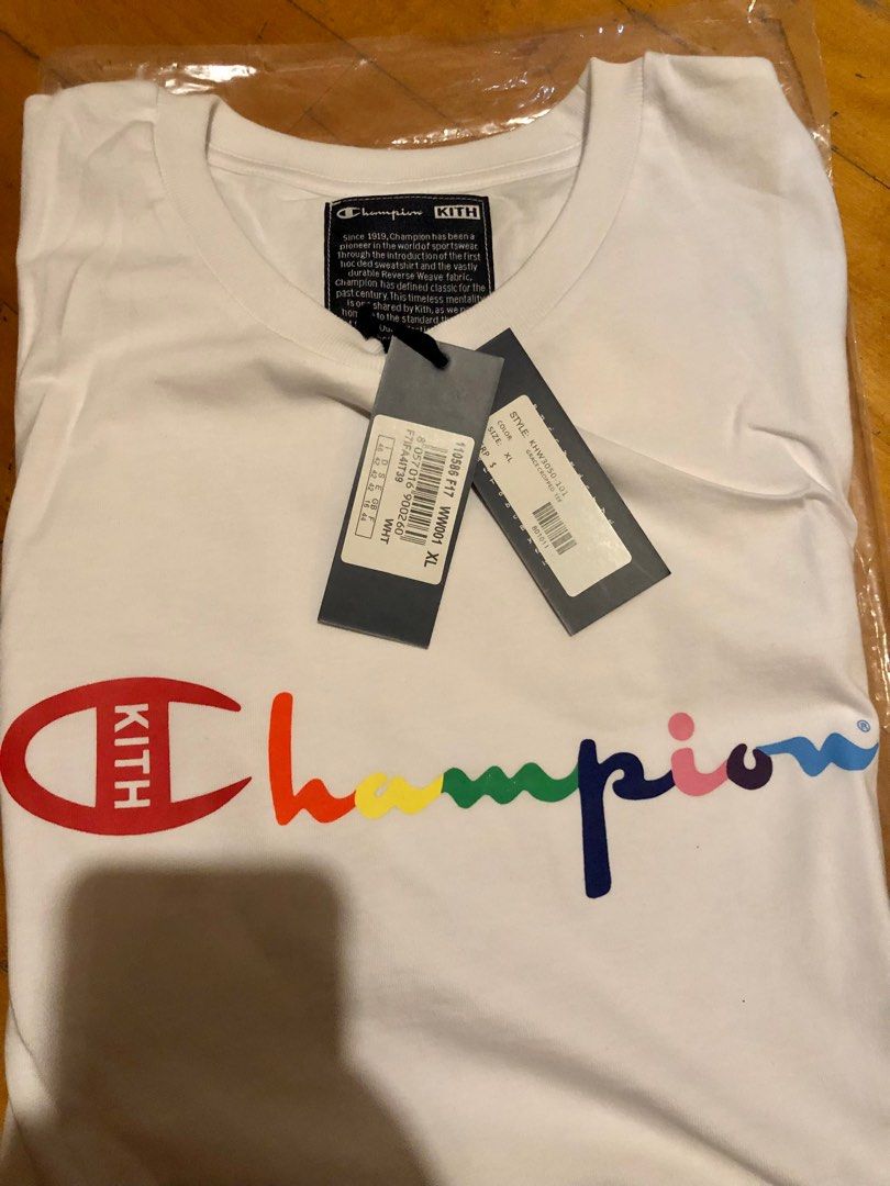 Kith X Champion Tee T-Shirt, 男裝, 上身及套裝, T-Shirt、恤衫、有領衫- Carousell