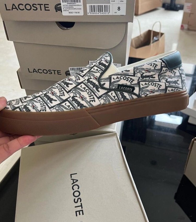 Lacoste slip on shoes on Carousell