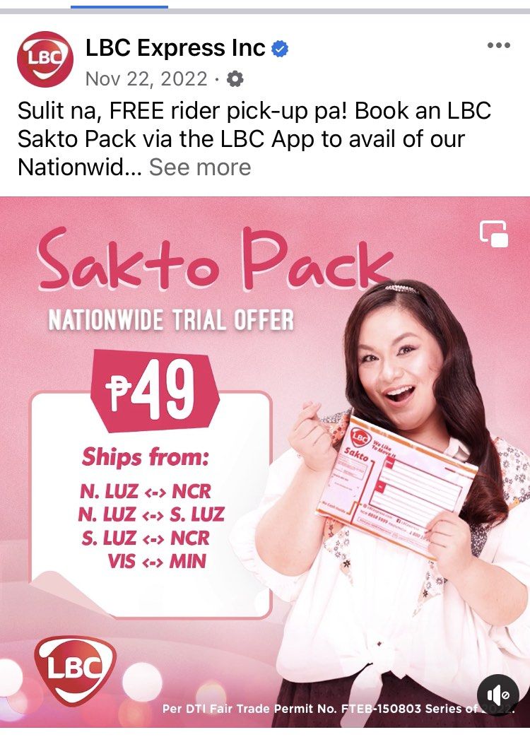 LBC shipping Sakto pouch Announcements on Carousell