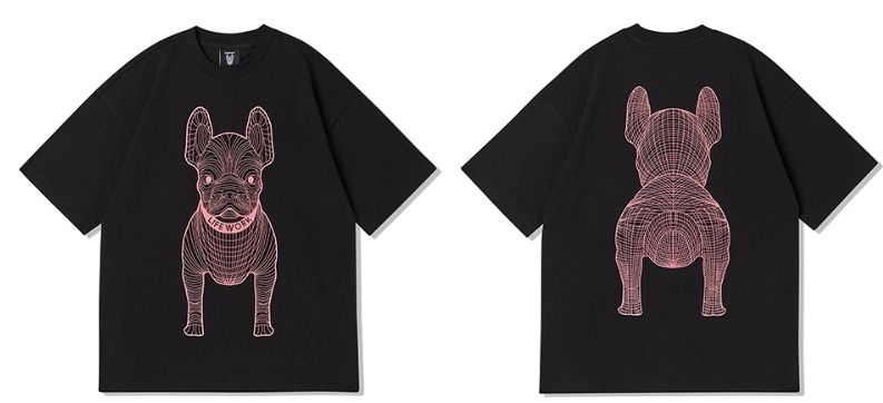 LifeWork Signature 3D Dog T shirt Men s Fashion Tops Sets Tshirts Polo Shirts on Carousell