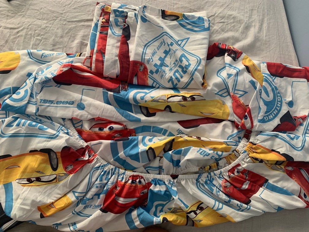 lightning-mcqueen-bedding-single-on-carousell