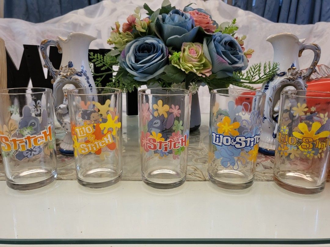 Lilo & Stitch Glass (1 Set/5 Pcs) (Category: Water Bottles & Tumblers) located in Manila. Submitted by jpmarketplace2023 (Listing ID 1236138720, Image 2). Description: -Lilo & Stitch 5 pcs. glass set for only PHP700 -Authentic from Japan.