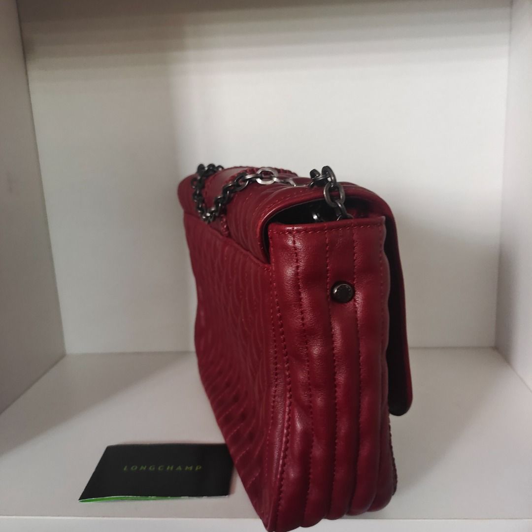 Longchamp Amazone Red Quilted Mini Crossbody Bag on Carousell