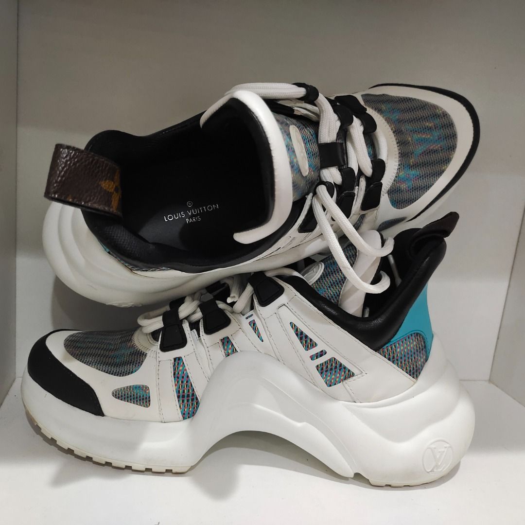 LV Trainer Sneaker Light blue, Luxury, Sneakers & Footwear on Carousell