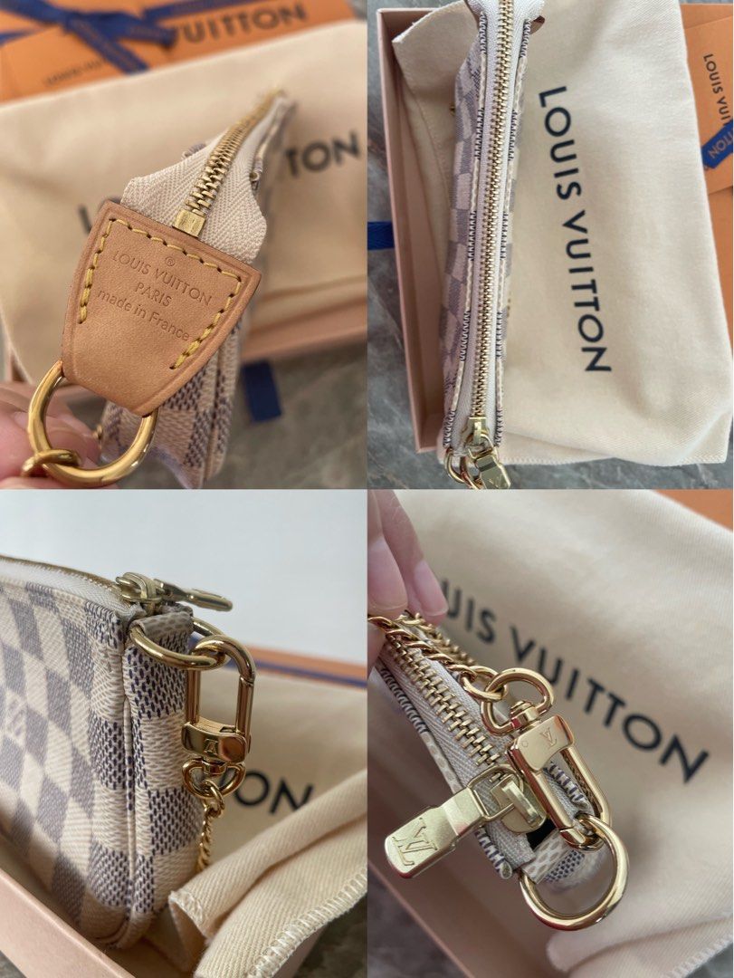 Louis Vuitton Mini Pochette Accessoires in Damier Azur - DISCONTINUED by LV!