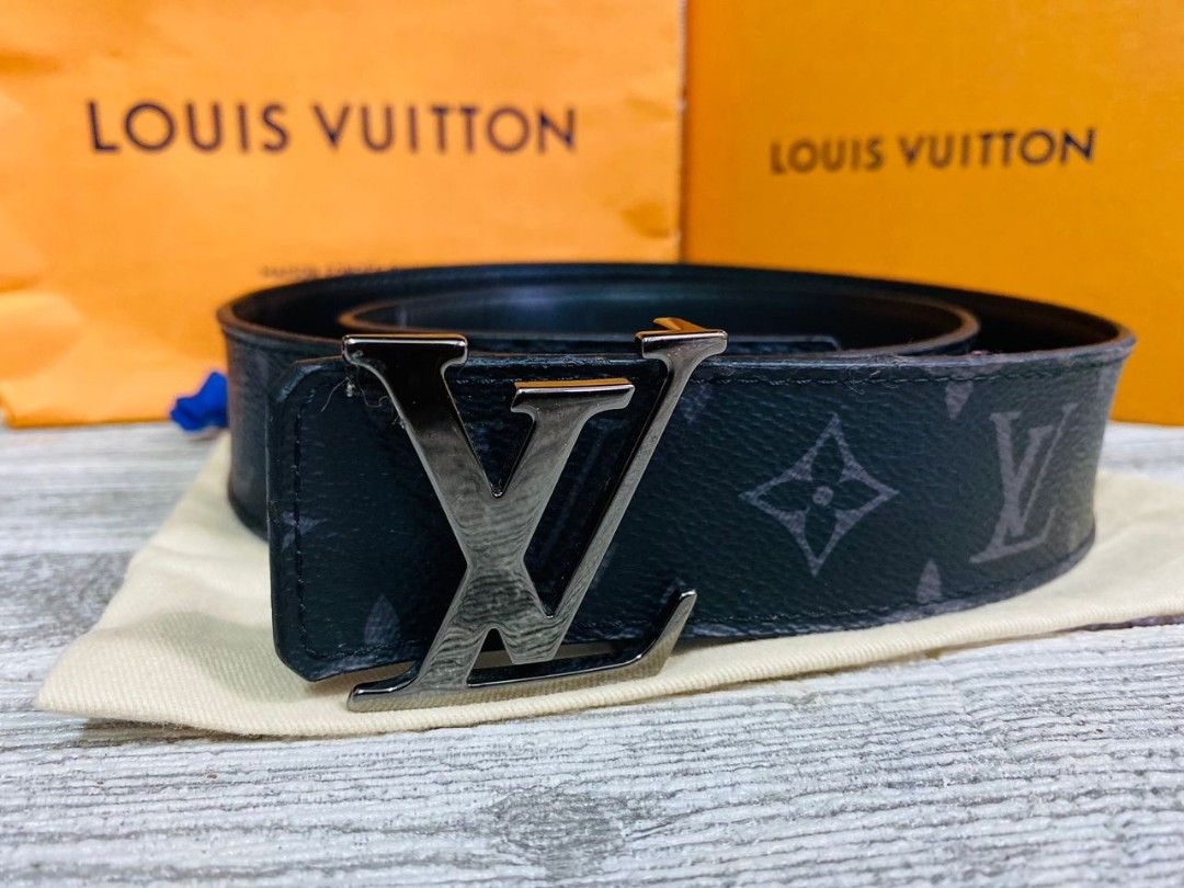 Louis Vuitton LV Initials 40MM Reversible Monogram Eclipse Belt Buckle 40  M9043 