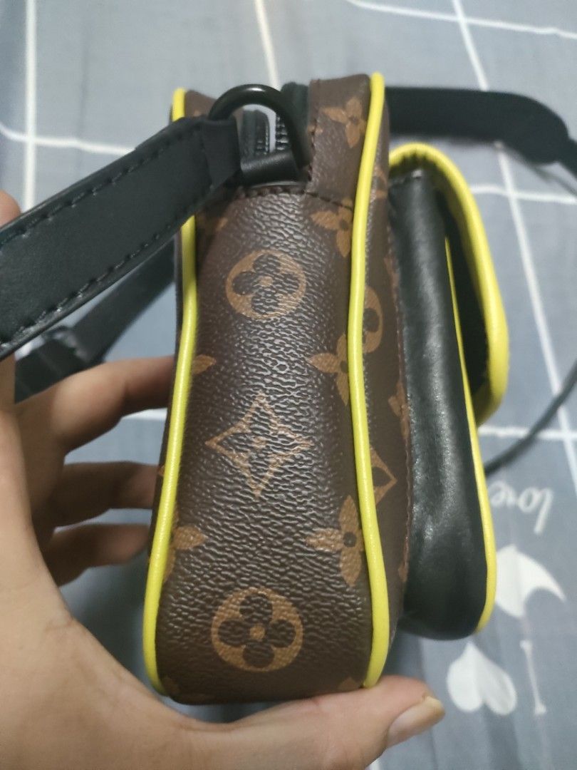 Louis Vuitton Virgil Abloh Neon Yellow And Brown Monogram Macassar