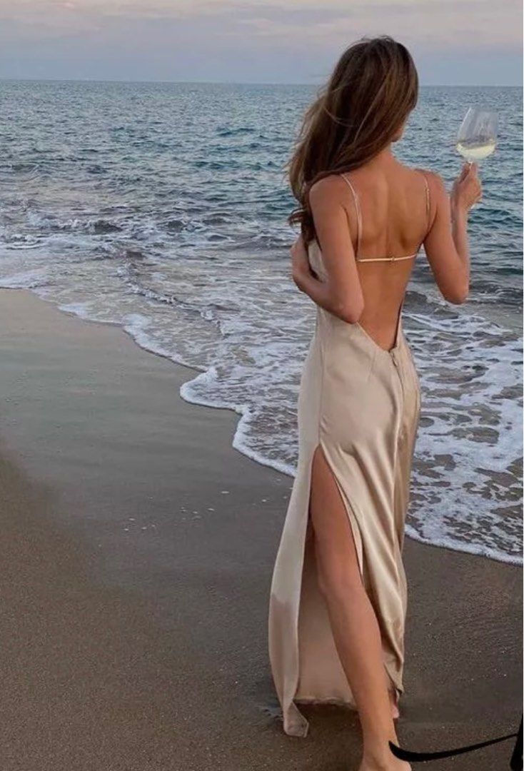 Beach backless top dress