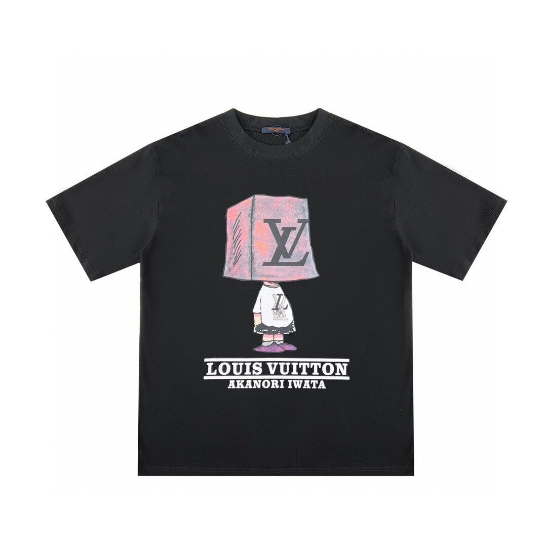Cheap Yellow Louis Vuitton Logo T Shirt in 2023