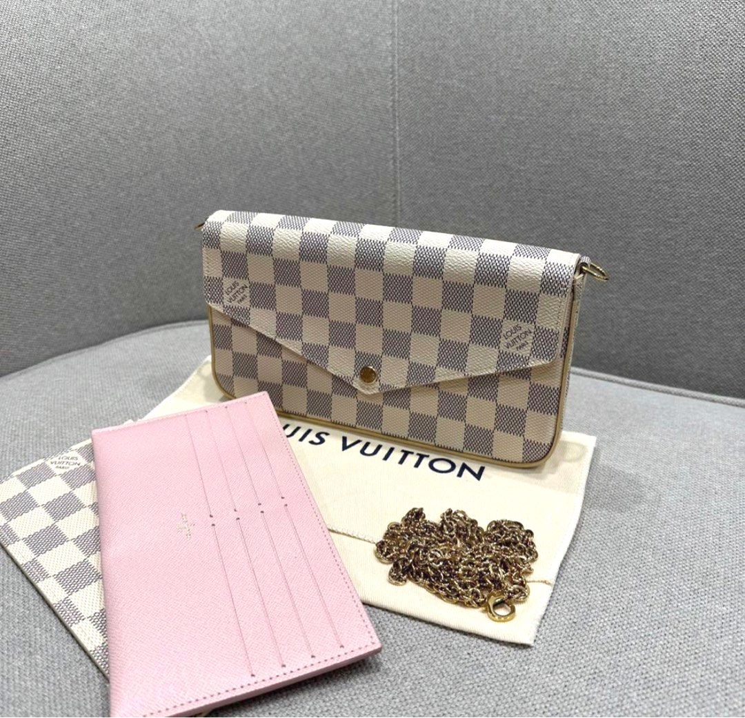 Authentic Louis Vuitton LV Damier Azur Felicie Pochette, Luxury, Bags &  Wallets on Carousell