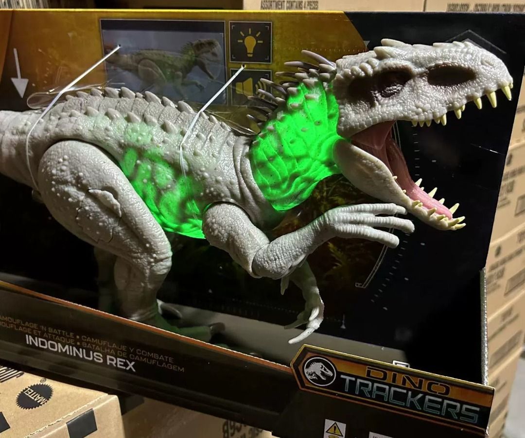 Jurassic World Camouflage 'n Battle indominus Rex Action Figure Toy With  Lights, Sound & Motion