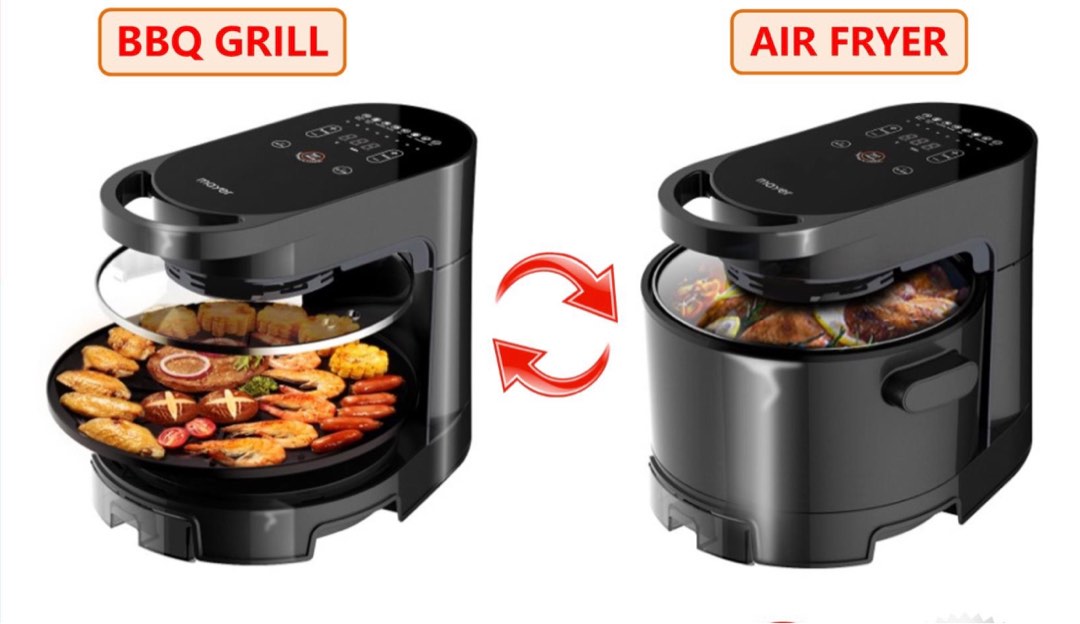 mAYEr 2in1 airFryer n Grill, TV & Home Appliances, Kitchen Appliances, Fryers on Carousell