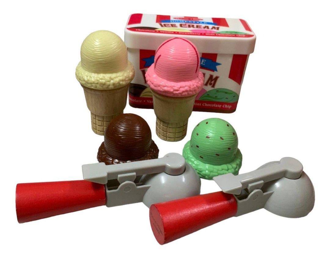 Melissa & Doug Scoop and Stack Ice Cream Cone Magnetic Pretend Play Set