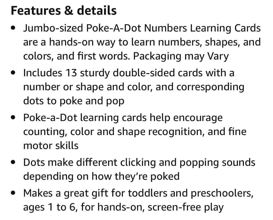 Poke-A-Dot: Numbers Learning Cards | Melissa & Doug
