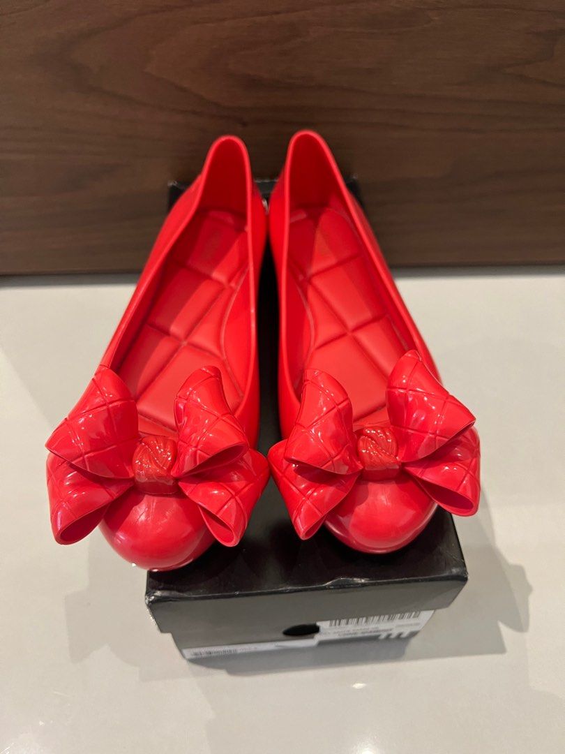 Red bow outlet shoes