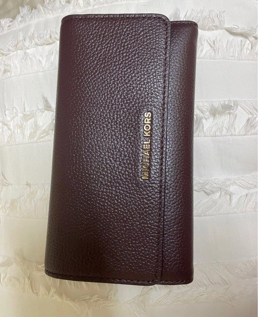 Michael Kors Trifold long wallet Burgundy Luxury Bags