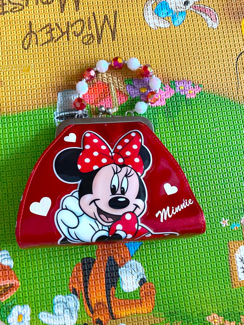 Buy Personalized Minnie Mouse Purse Toddler Size Cross Body Bag Custom Name  Chain Strap Red Pink Black Glitter Faux Leather Online in India - Etsy