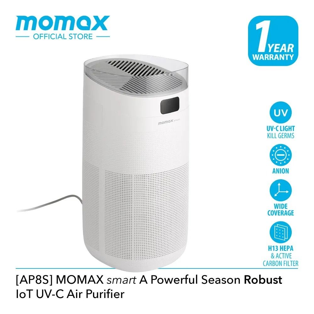 Momax AP8SUKW Robust IoT UVC Air Sanitizing Purifier (Kills Airborne
