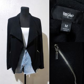 Mossimo black soft moto jacket blazer open cardigan soft motorcycle jacket