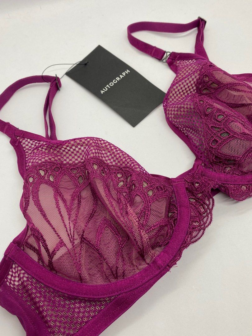 Marks & Spencer, Intimates & Sleepwear, Marks And Spencer Pink Lace Bra  33b