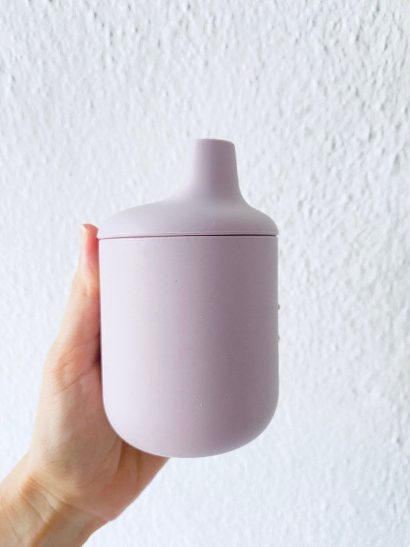 Mushie Silicone Sippy Cup (Soft Lilac)