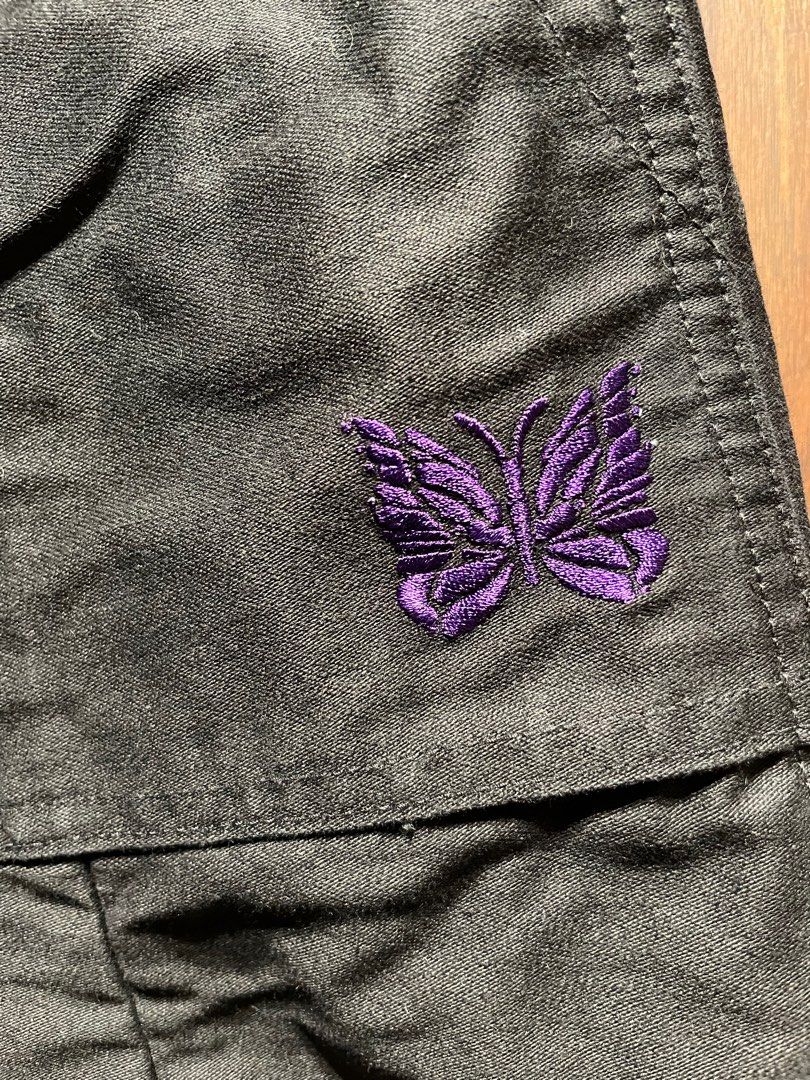 Needles x Beams HD Pants Black Purple Collection, 男裝, 褲＆半截裙 
