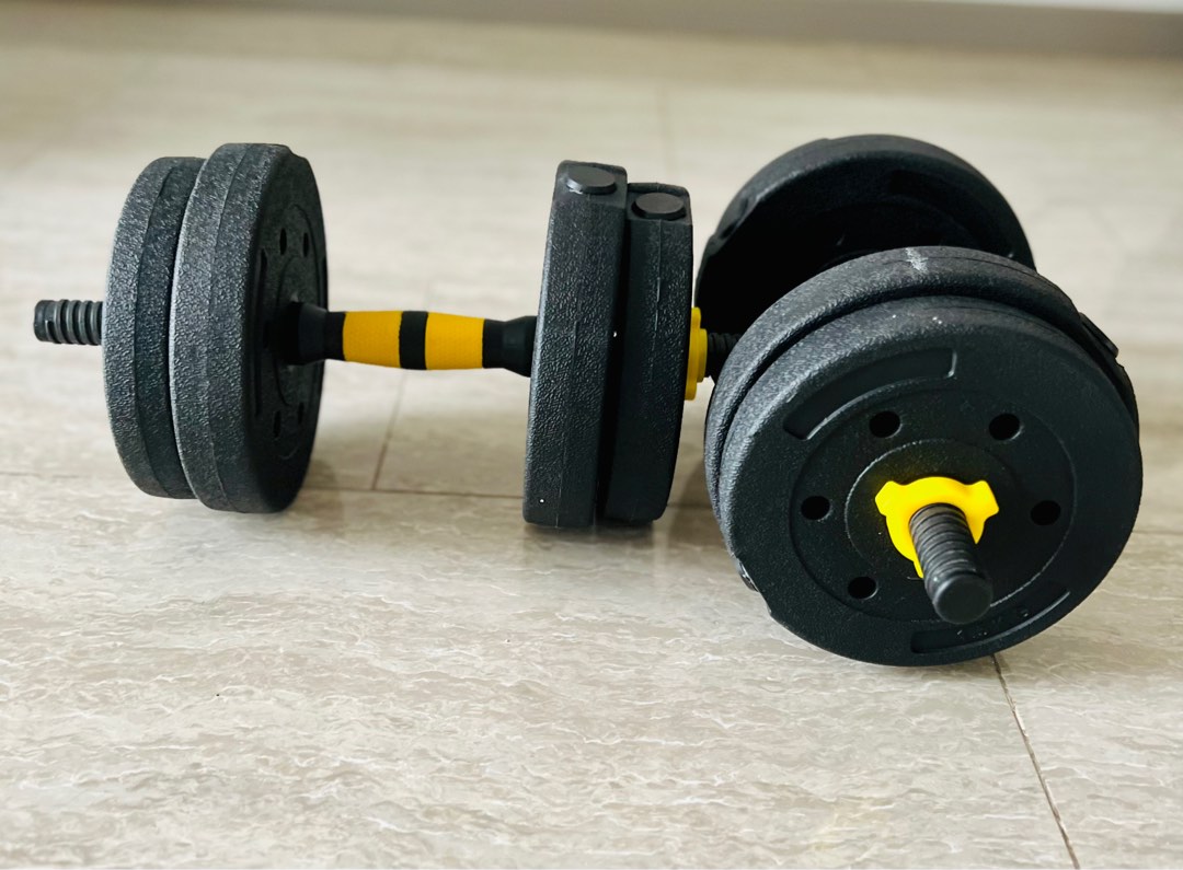 NEW 20 KG Dumbbell Set Adjustable Exercise Weight Plates Barbell