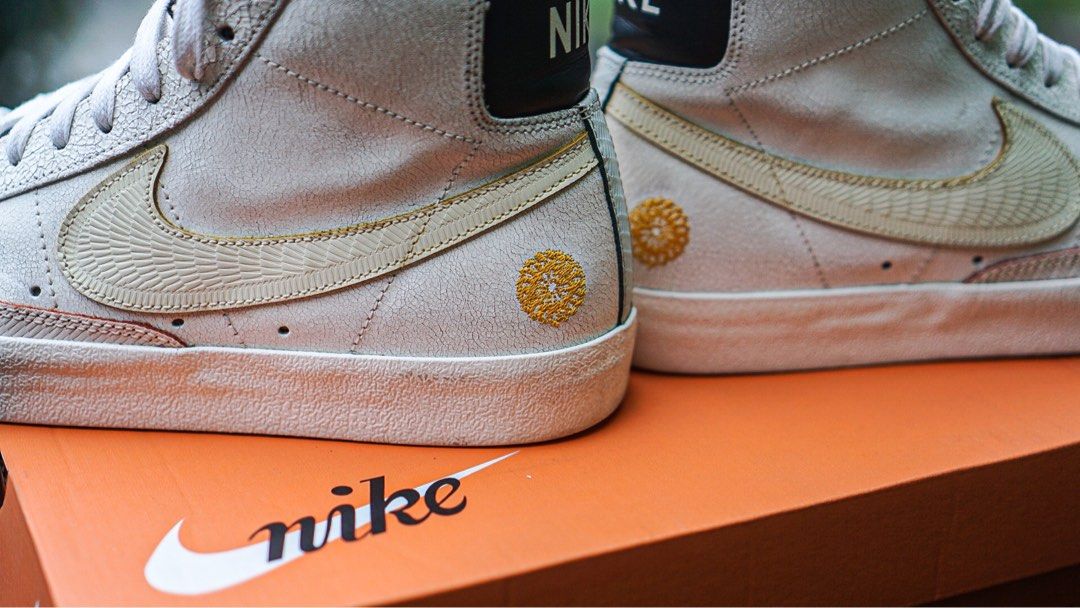 nike blazer dia de muertos on feet