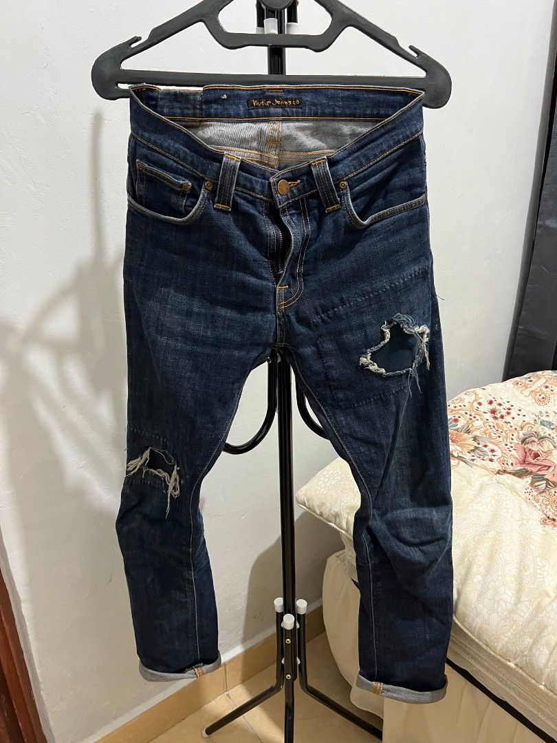 Nudie jeans ripped original on Carousell