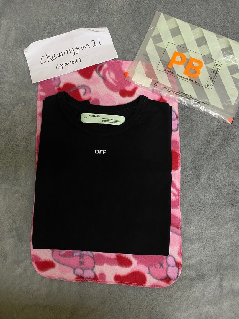 Off white diagonal temperature tee sale