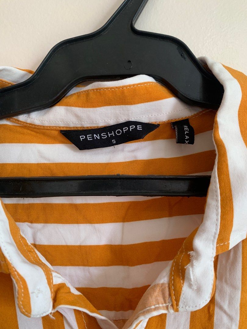 Penshoppe Striped Button up shirt (Category: Tshirts & Polo Shirts ) located in Quezon City. Submitted by caspii (Listing ID 1236103627, Image 3). Description: Penshoppe striped polo shirt -wrinked sa pic pero really nice and soft when ironed!! MOP: Gcash Delivery via grab/lalamove shouldered by buyer.