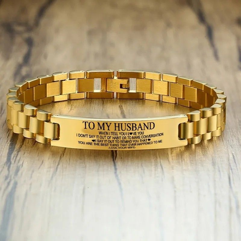 Mens gold personalized discount bracelets