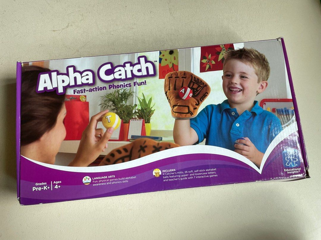 Phonics 益智玩具英文字母棒球手套Alpha Catch, 興趣及遊戲, 玩具