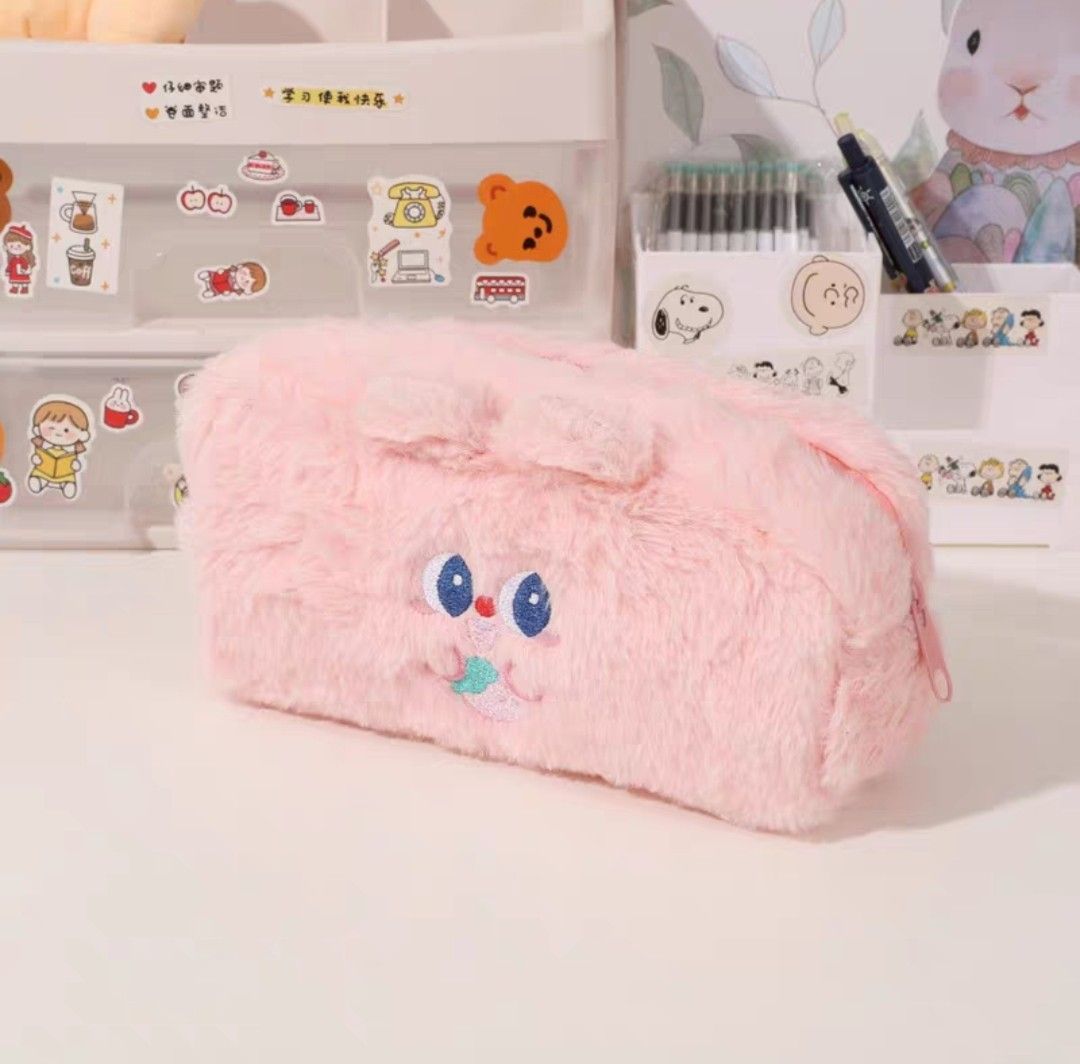 PO fluffy pencil case Hobbies Toys Stationery Craft Stationery School Supplies on Carousell
