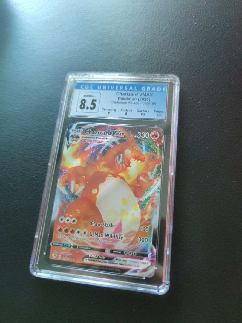 Pokemon TCG Charizard Vmax Darkness Ablaze CGC 8.5, Hobbies & Toys, Toys &  Games on Carousell