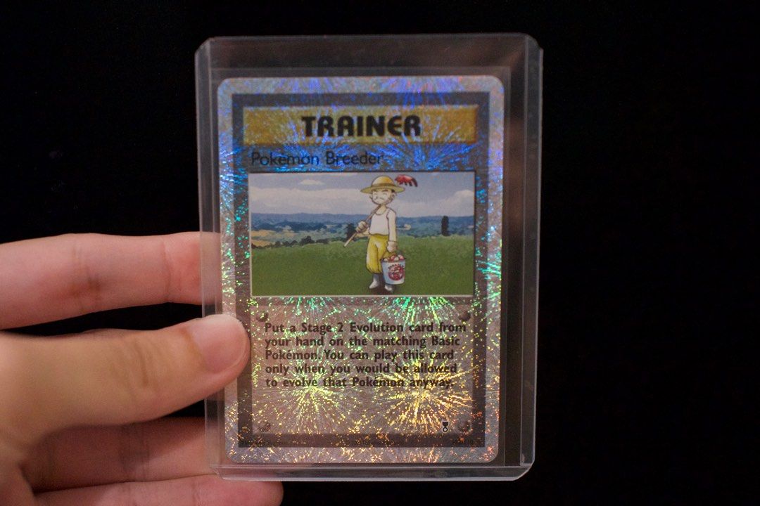 Pokmon Breeder Trainer card reverse holo 102/110, Hobbies & Toys, Toys &  Games on Carousell