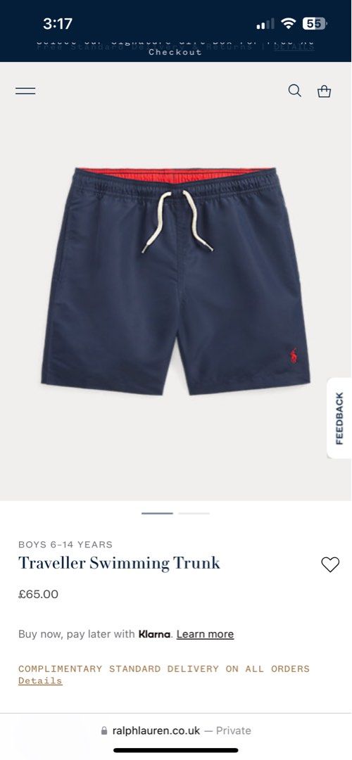 Ralph lauren clearance boys swim trunks