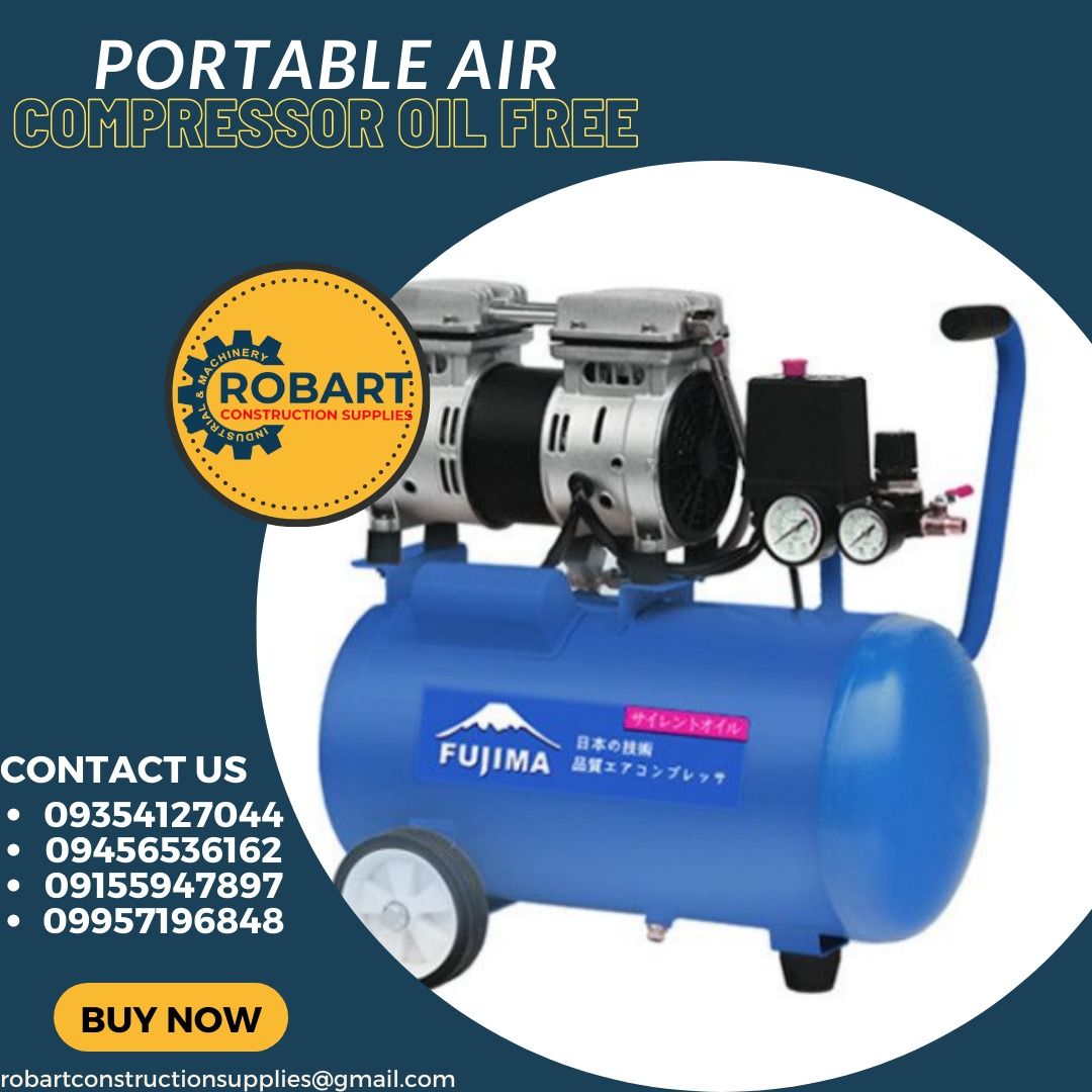 PORTABLE AIR COMPRESSOR OIL FREE, Commercial & Industrial, Construction